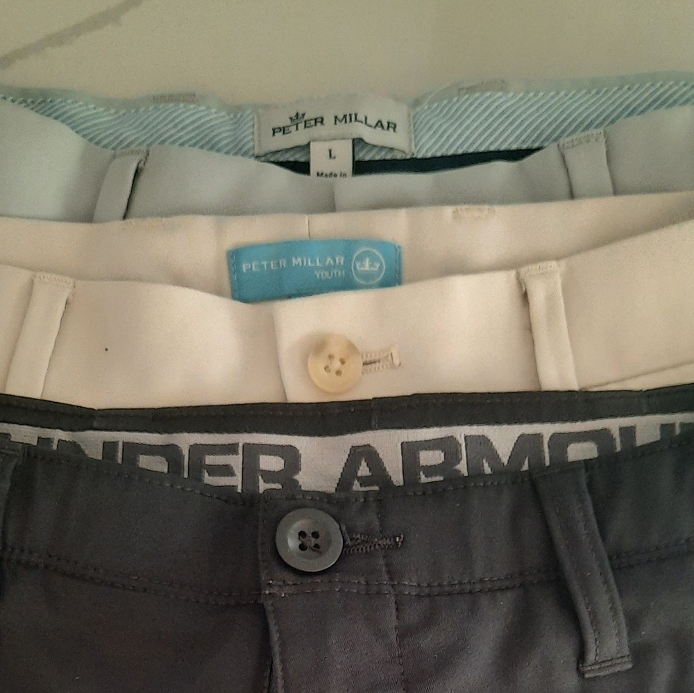 3 pair Boys golf shorts Peter Millar Under Armour